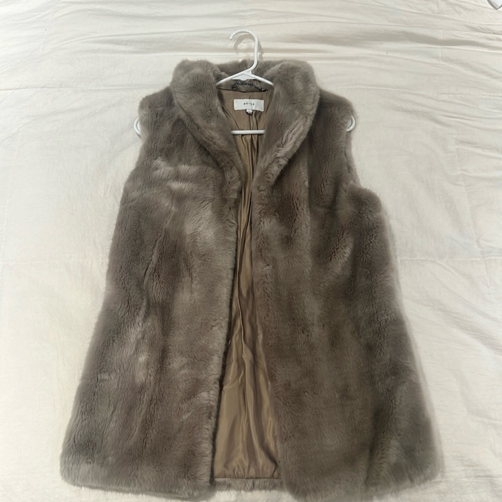 Reiss Faux Fur Vest